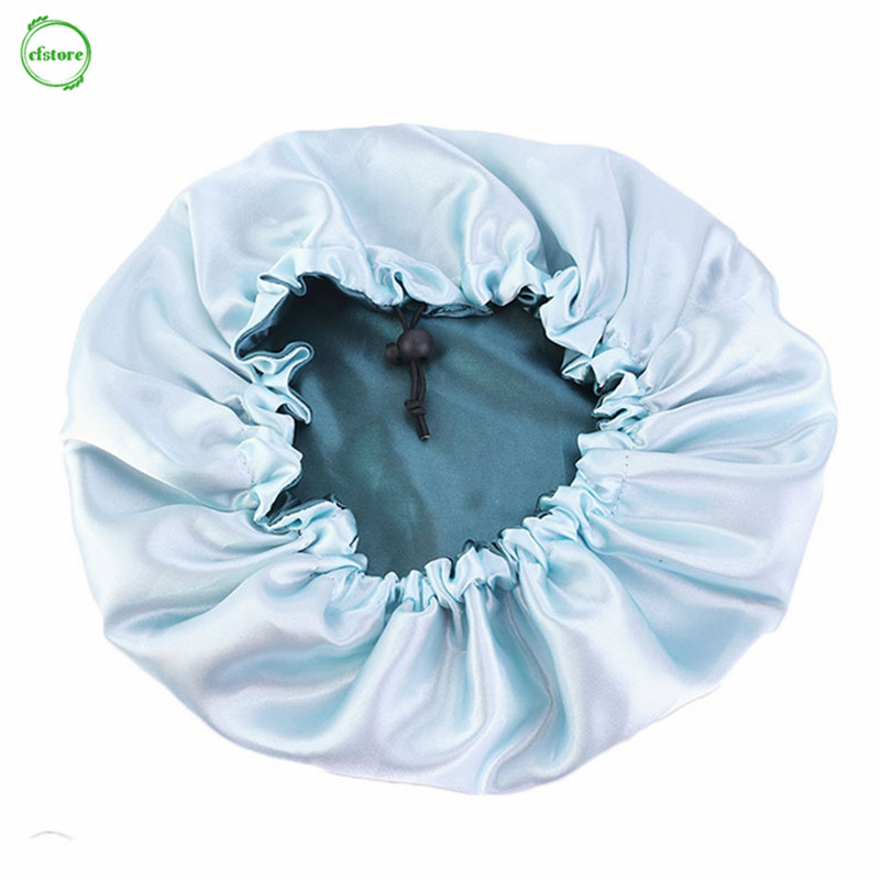 [Hàng mới về] Mũ trùm tóc bằng lụa satin màu trơn tùy chọn có thể điều chỉnh
