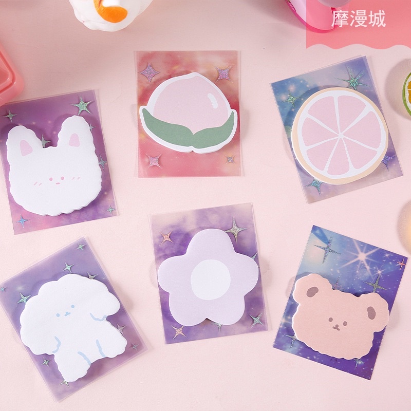 Set 30 tờ giấy ghi chú hình dễ thương Michiko