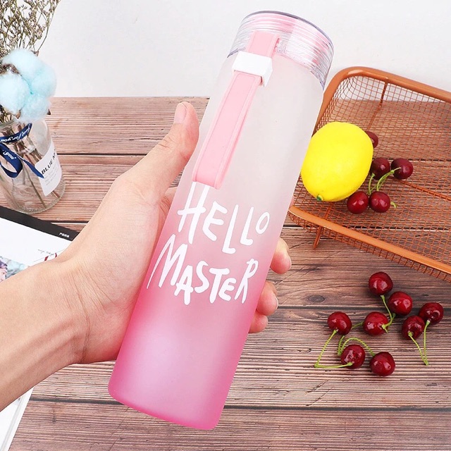 Bình Thủy Tinh 500ml Hello Master (Loại Đẹp)