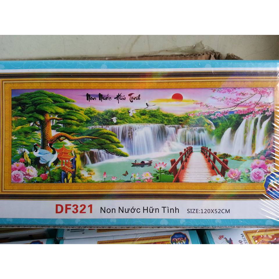 Tranh đính đá non nước hữu tình DF321