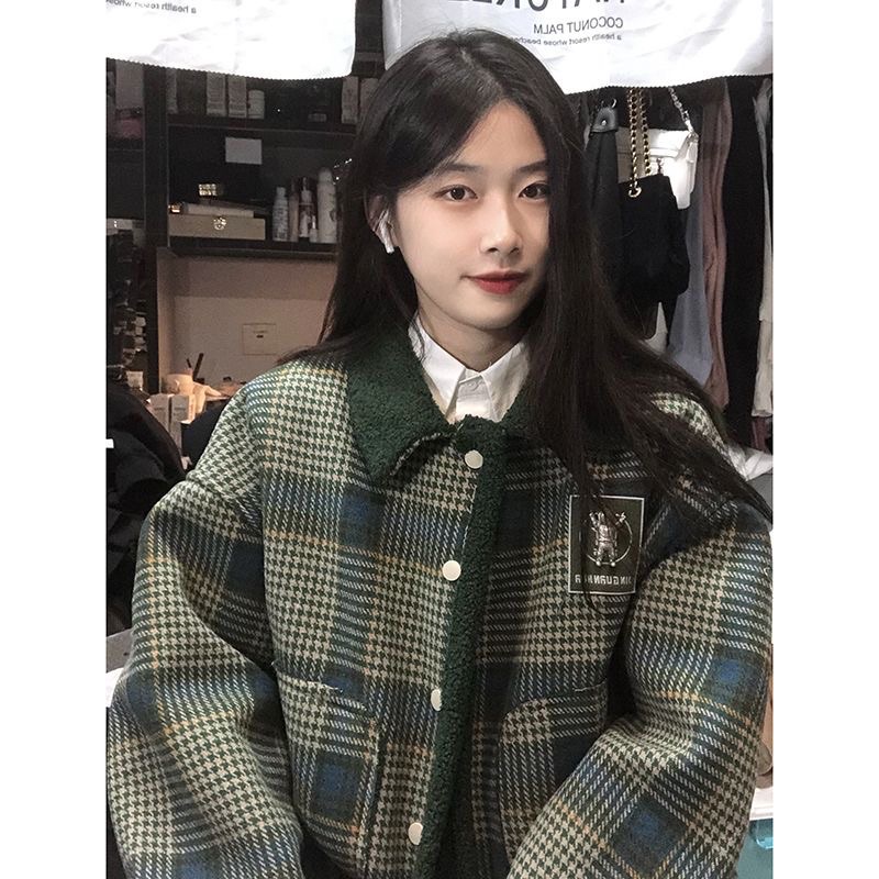 Áo khoác dạ lót lông cừu hàng Quảng Châu