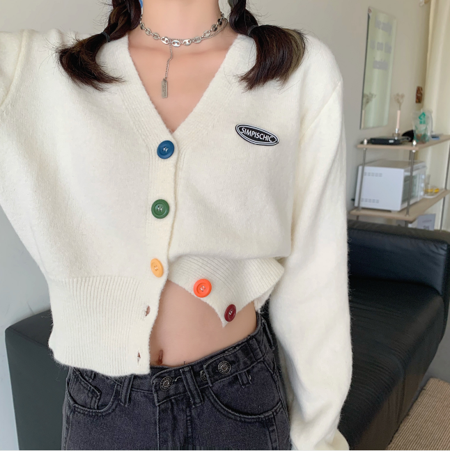 Áo cardigan dệt kim dài tay ôm dáng cho nữ | BigBuy360 - bigbuy360.vn