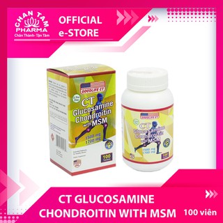 [TẶNG 1 GEL RỬA TAY] Viên Bổ Sung cho Khớp và Sụn CT GLUCOSAMINE CHONDROITIN WITH MSM 100 viên