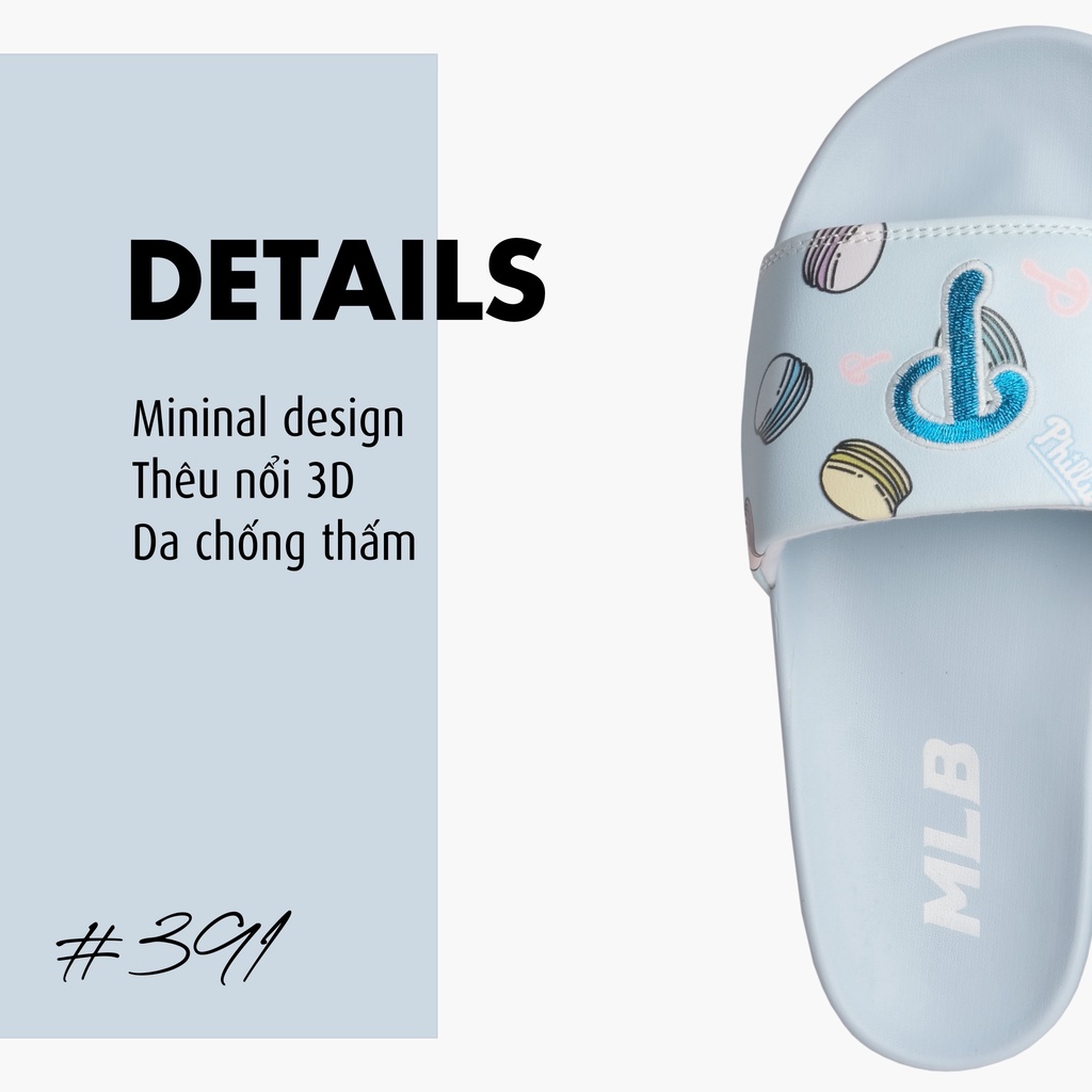 Dép quai ngang cao cấp MLB Macaron