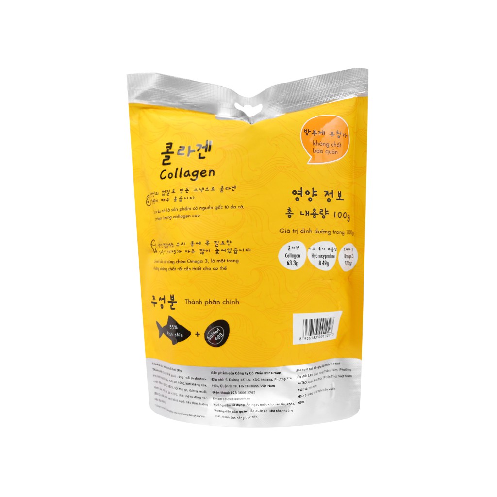 Snack da cá vị trứng muối Pati gói 50g