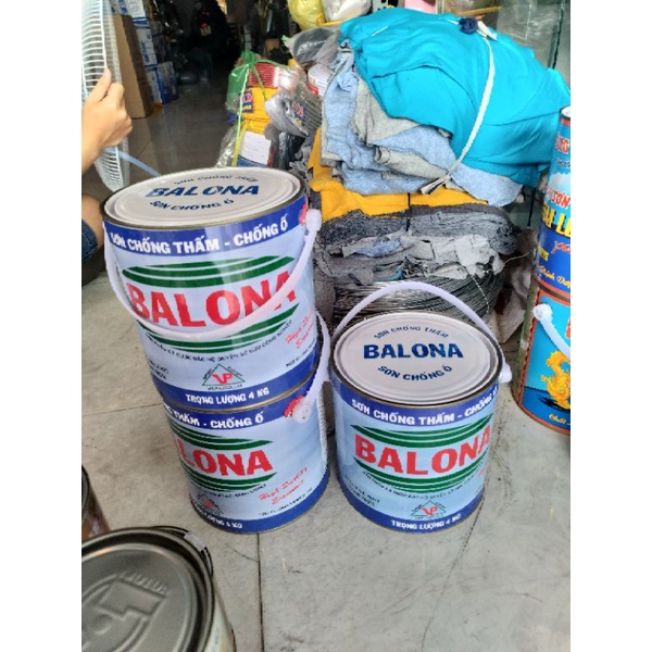 lon 4kg sơn balona gốc dầu chống thấm chống ố vàng