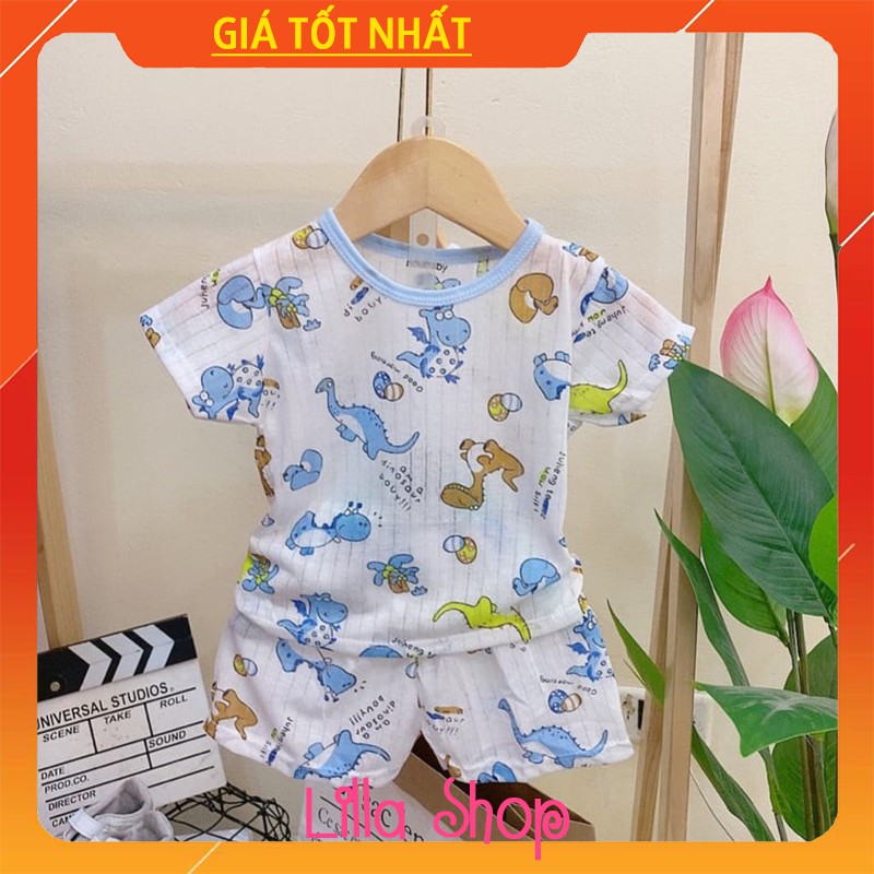 Bộ Cotton giấy cộc tay cài vai cho bé (0-25kg)