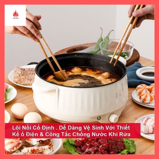[ CHÍNH HÃNG ] Nồi Lẩu Mini Cắm Điện Đa Năng Lớp Chống Dính Teflon Cao Cấp Tặng Kèm 7 Món Siêu Tiện Lợi NL02