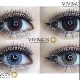 Lens , kính áp tròng vivimon tặng khay gương dụng cu đeo chuyên dụng