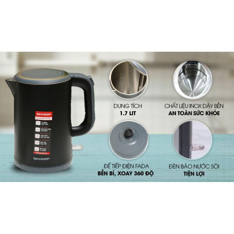 Bình đun siêu tốc Sharp 1.7 lít EKJ-17EVPS