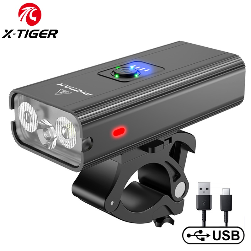 [Fulfilled by Shopee]Đèn xe đạp X-TIGER 900 Lumen sạc USB chống nước mưa