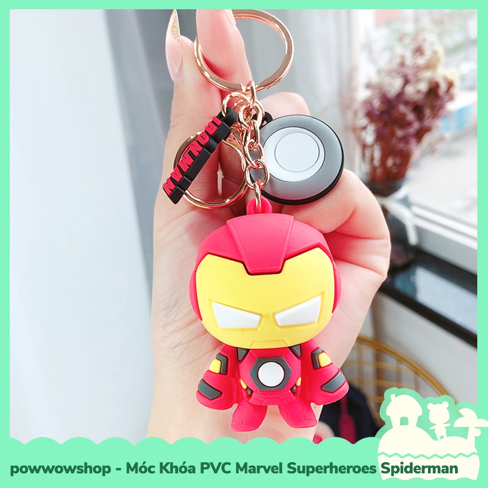 [Sẵn VN - Hỏa Tốc] Móc Khóa PVC Kiểu Dáng Siêu Anh Hùng Marvel Superheroes Spiderman, Thor, Captain, Hulk