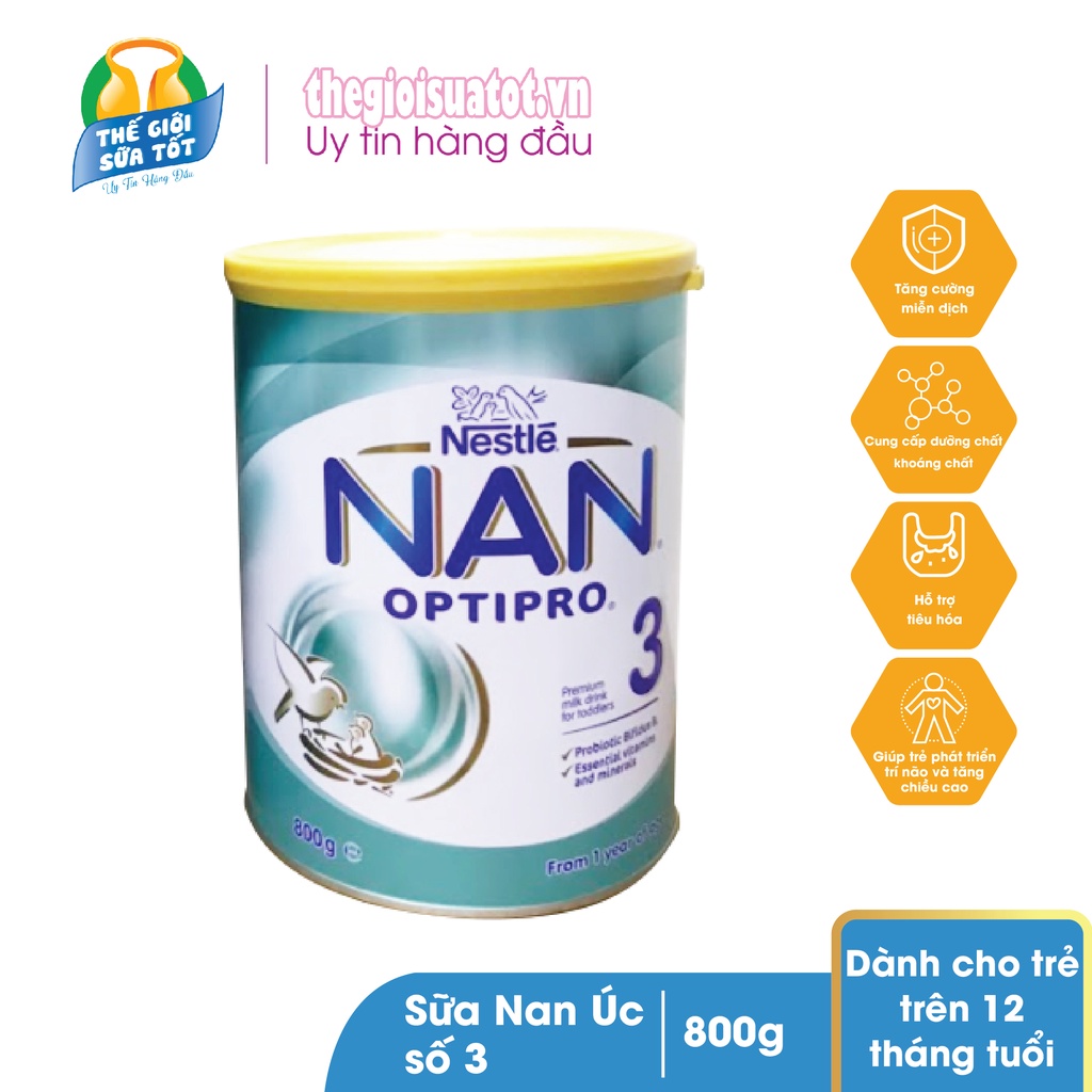 SỮA NAN ÚC SỐ 3 OPTIPRO - 800G (cho bé từ 1 tuổi)