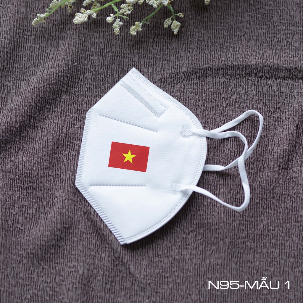 Khẩu trang KF94, N95, N99 in hình cờ đỏ sao vàng Việt Nam