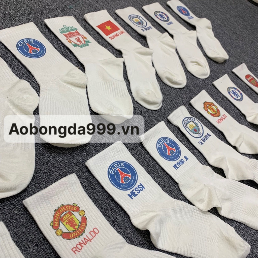 Tất thể thao - tất đá bóng - in tên logo đội bóng - tên theo yêu cầu - aobongda999.vn