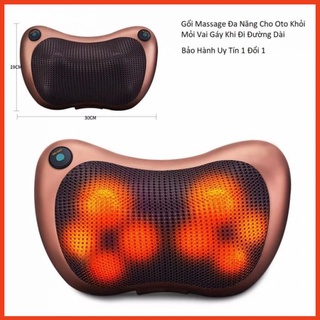 [GIÁ TỐT]  Gối MASSAGE Hồng Ngoại 8 Bi Lưu Thông Khí Huyết Thông Minh