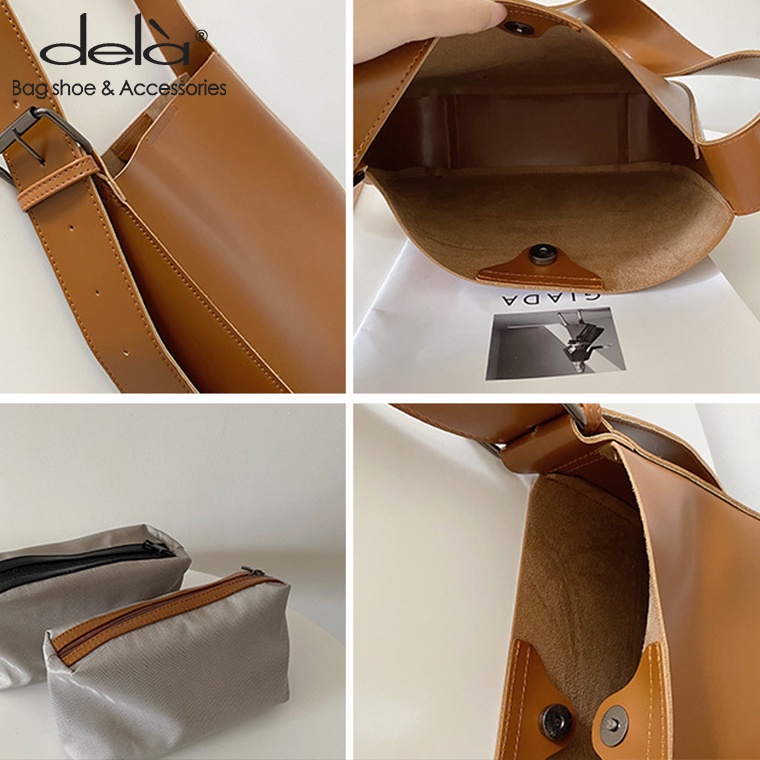 Dela Túi Xách Đeo Chéo Vai Sức Chứa Lớn Thời Trang Thu Đông Dành Cho Nữ Sinh