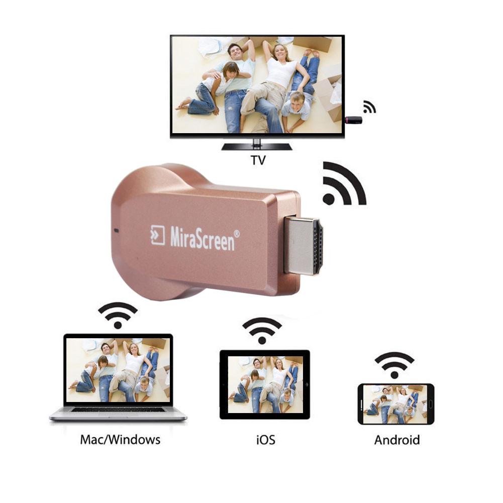 TZ Màn hình Wi-Fi không dây MiraScreen MX Bộ thu TV dongle HDMI tương thích 1080P Airplay