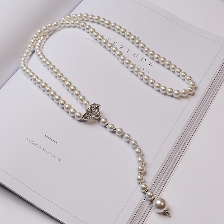 Dây Chuyền Dáng Dài Đính Ngọc Trai Phong Cách Thời Trang 2017