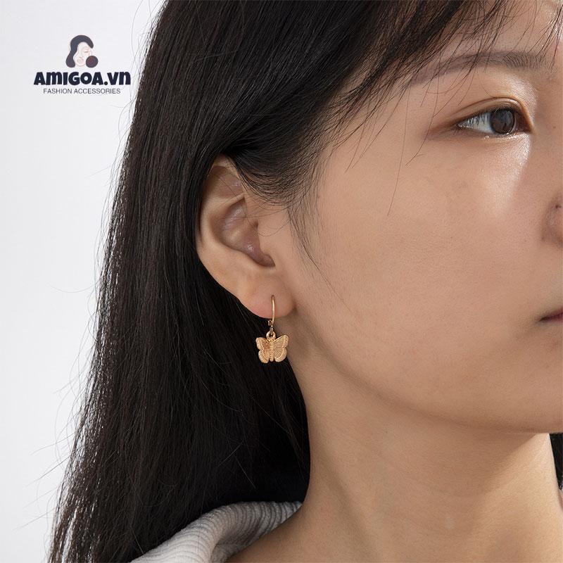 Bộ 9 Khuyên Tai Hình Trái Cây/Động Vật/Trái Cây Đơn Giản Sáng Tạo Cổ Điển Thời Trang