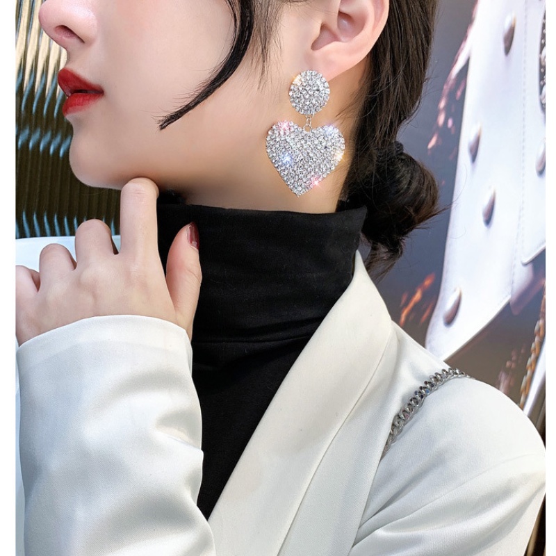 Bông Tai Hình Trái Tim Bằng Acrylic Phong Cách Bohemian Cổ Điển Dễ Thương Cho Nữ