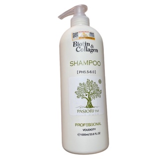 Dầu gội phục hồi, kích thích mọc tóc Biotin & Collagen Pasiori Shampoo 1000ml