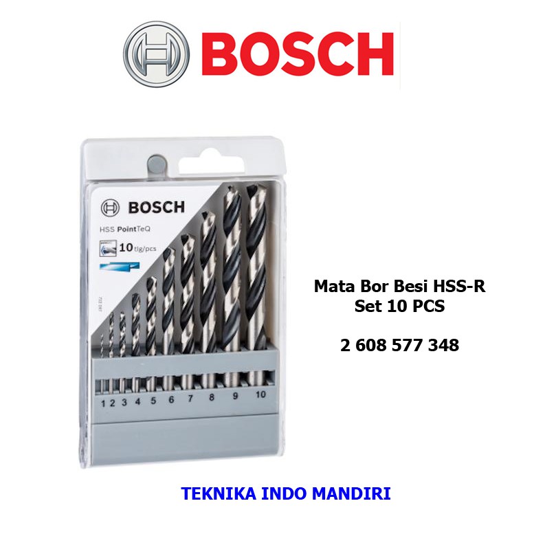 Bosch Bộ 10 Mũi Khoan Sắt Hss-R Chất Lượng Cao