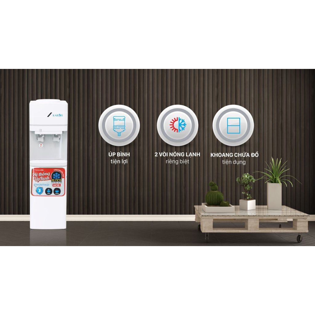 Cây Nước Nóng Lạnh Karofi HC15 ♥️ Cây Nước Úp Bình ♥️ Cây Nước Nóng Lạnh | BigBuy360 - bigbuy360.vn