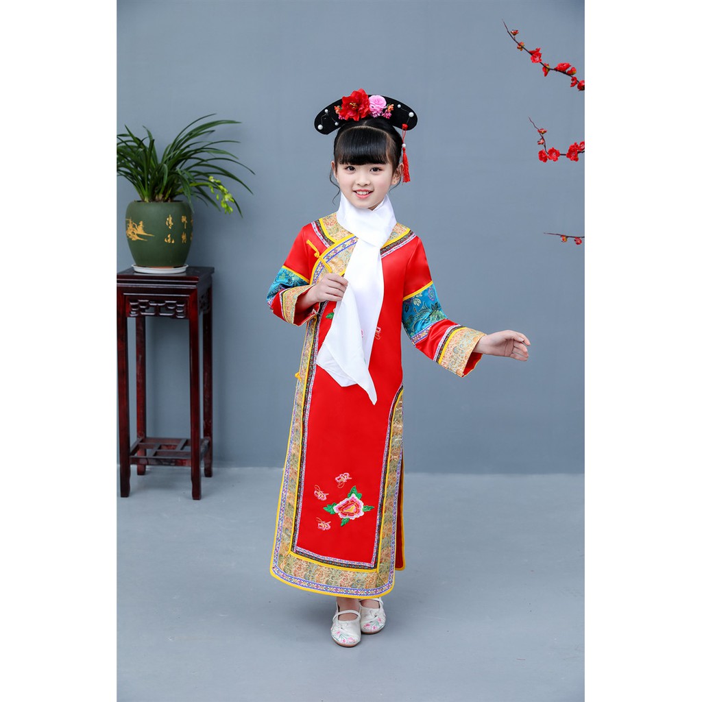 S10. Ảnh thật-Váy hoàn châu cách cách bé gái-có link cho nguời lớn. Hàng đặt trước 10 ngày. S10