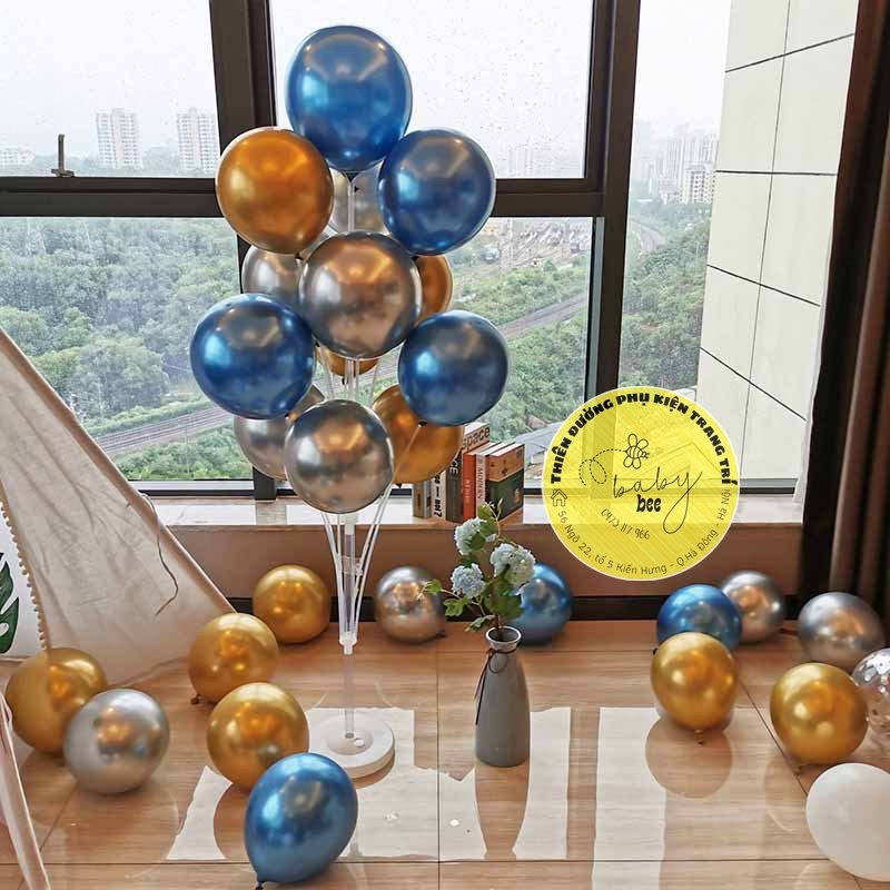 Trụ bóng bay cao 1,3m 13 nhánh trang trí sinh nhật- Baby bee
