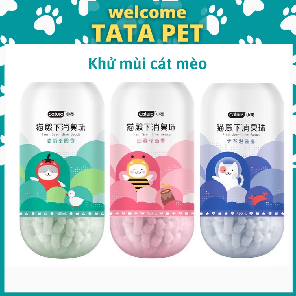 Hạt khử mùi cát vệ sinh mèo Cature - túi 45ml