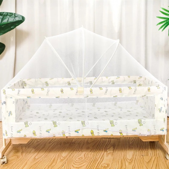 Nôi ru ngủ cho bé 0-2 tuổi + màn chống muỗi | BigBuy360 - bigbuy360.vn