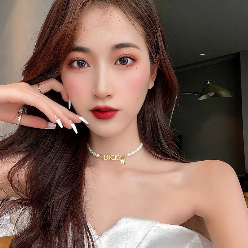 Vòng cổ Đính Ngọc Trai Giả Phong Cách Sang Trọng Thời Trang Dành Cho Nữ 2022