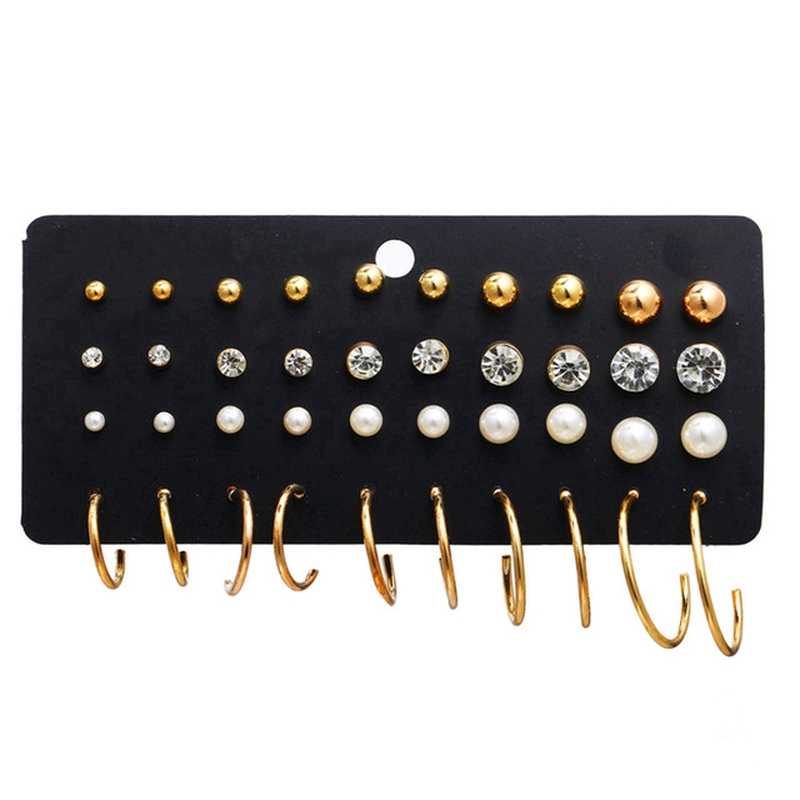 Bộ 40 Bông Tai Nữ Thời Trang Hàn Quốc