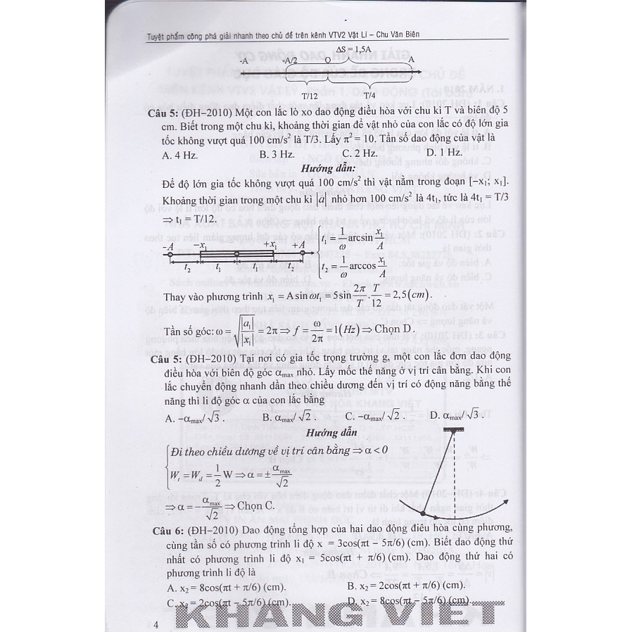 Sách - Tuyệt phẩm công phá giải nhanh theo chủ đề trên VTV2 Vật lý: Dao Động (Phiên bản mới).