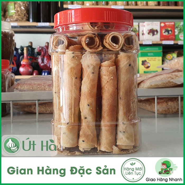 Bánh Cuốn Giòn Quảng Ngãi Hộp 500gr Bánh Ống Thủ Công Ngon Giòn - Út Hà Đặc Sản