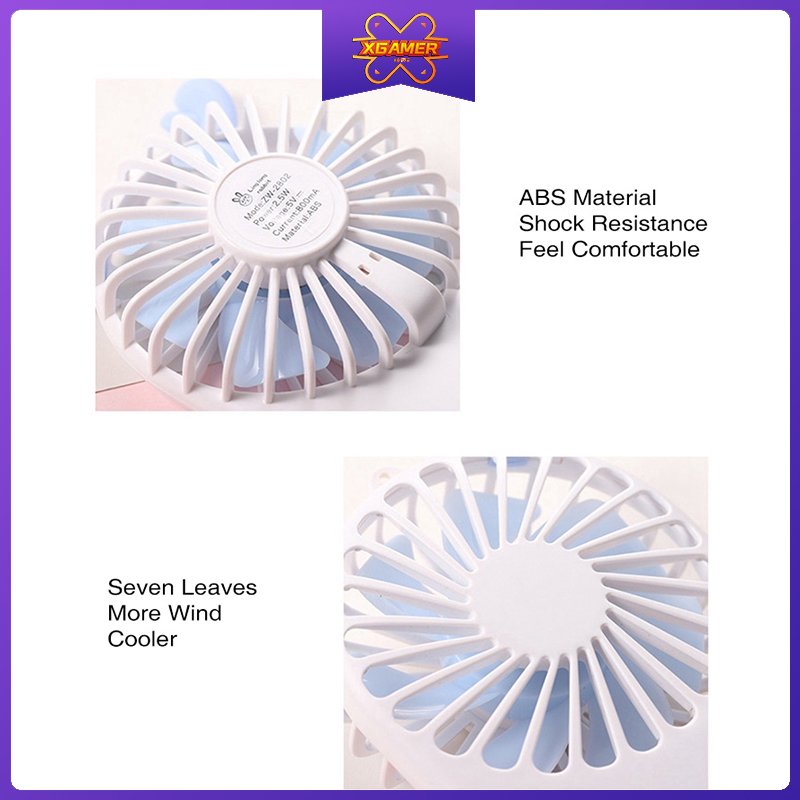 XGamer Mini Macaron fan Cute Handheld 3 Modes USB Battery Charger Cooling Outdoor / Office / Travel During Summer | BigBuy360 - bigbuy360.vn