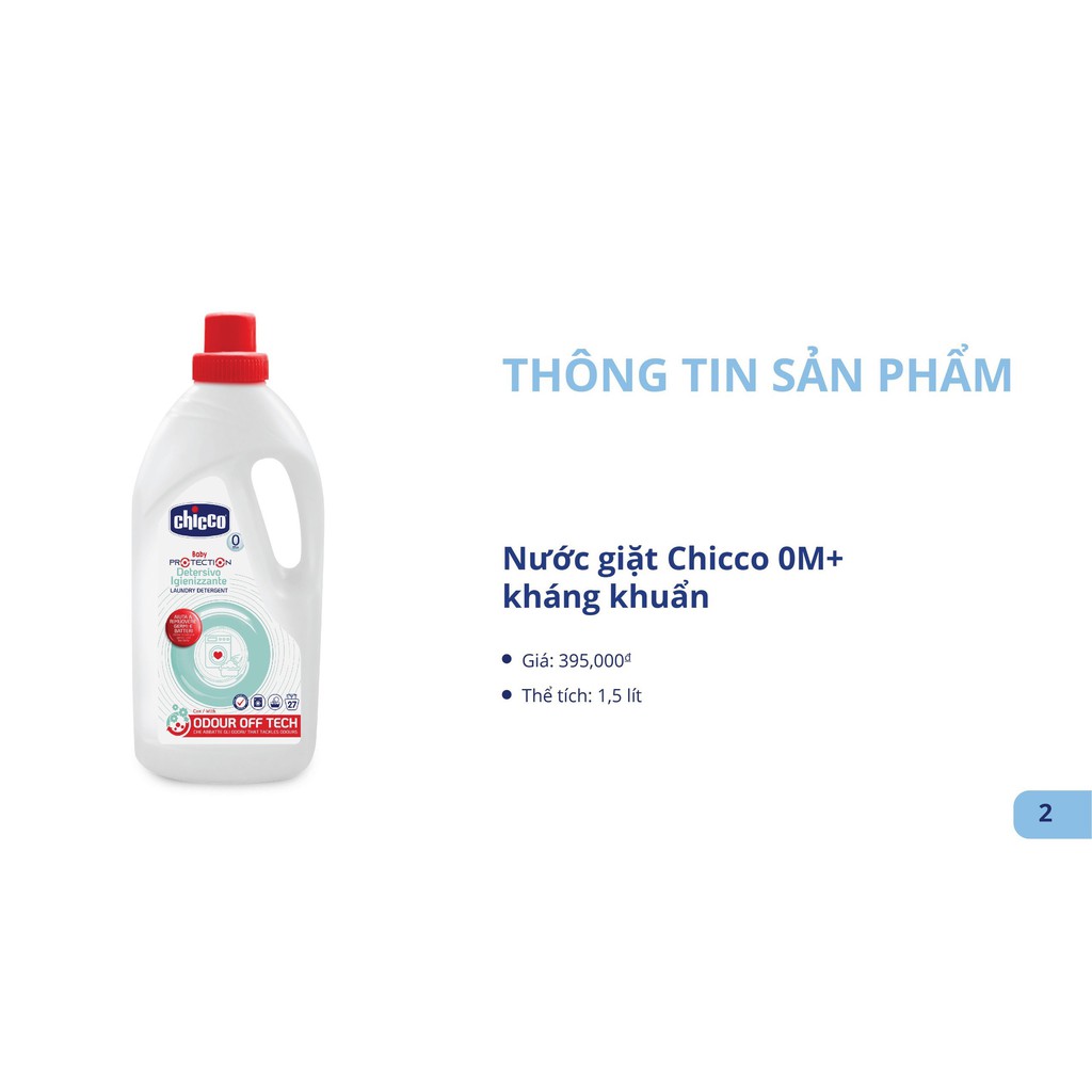 Nước giặt Chicco 0M+ kháng khuẩn