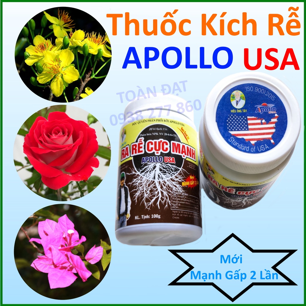 Phân Bón Kích Rễ N3M 100G, Ra Rễ Cực Mạnh Apollo (Hủ 100G) Cho Mai Vàng, Cây Kiểng, Rau Màu, Hoa Hồng