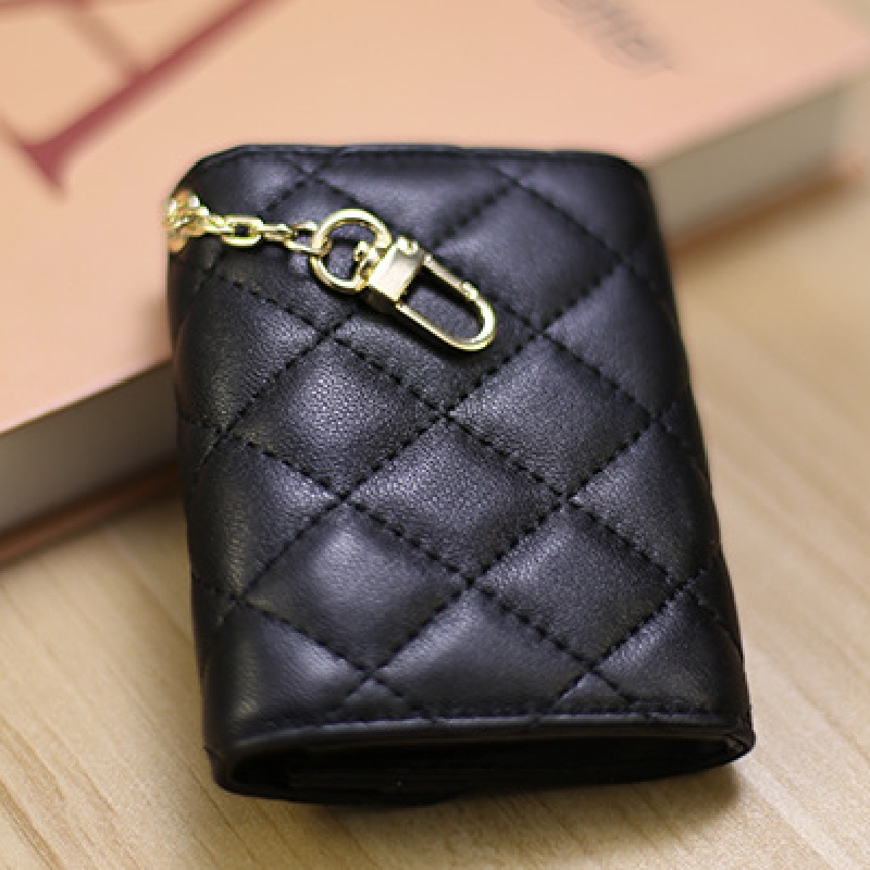 Ví Ngắn Đựng Tiền Xu Bằng Da Bò Hình Thoi Cho Nữ