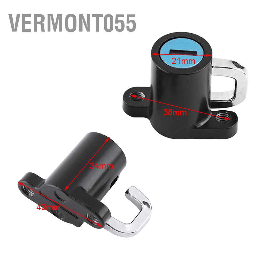Vermont055 Đa năng Xe máy Mũ bảo hiểm Khóa móc treo với bộ 2 chìa khóa