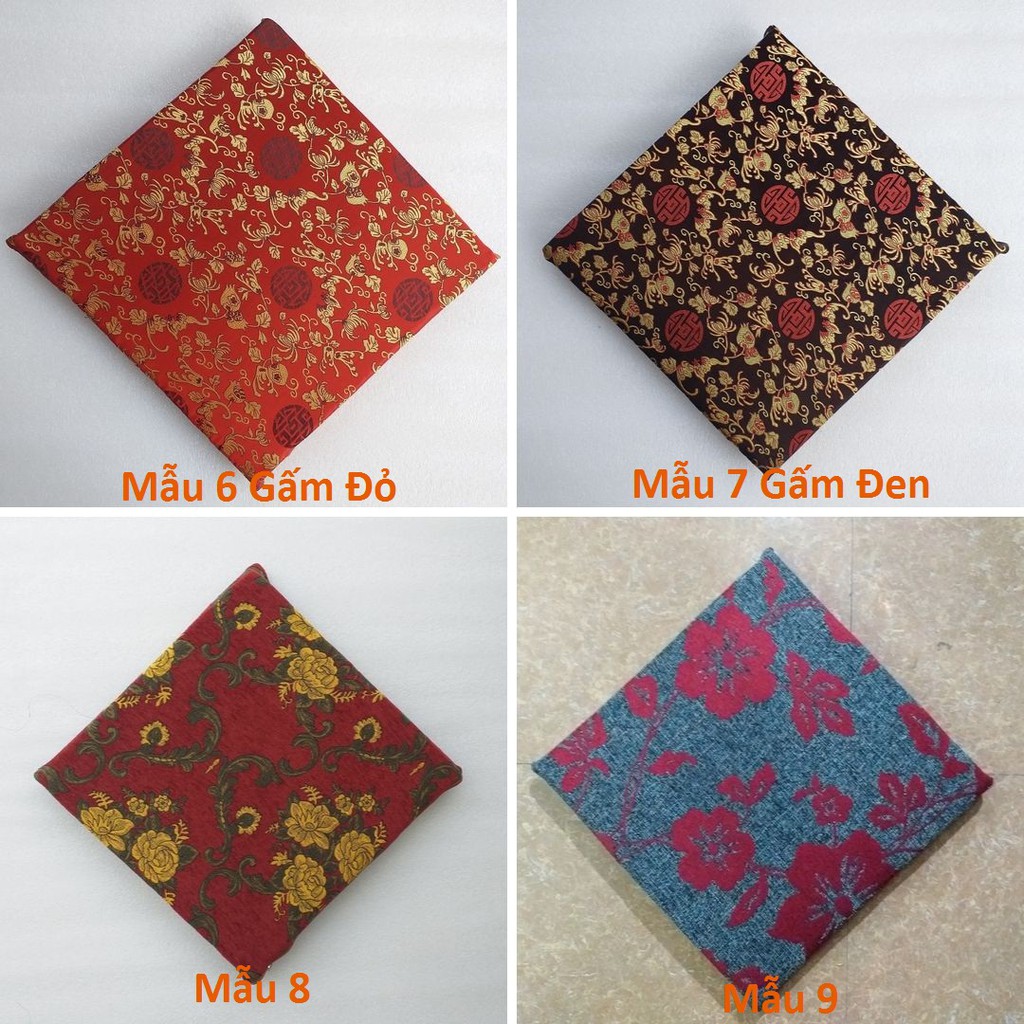 Đệm ngồi bệt, nệm ngồi ghế Vải Gấm chất đẹp