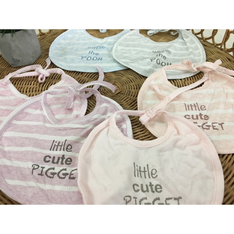 Yếm tròn buộc dây cotton mềm mại cho bé hãng momma baby