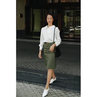 Chân váy vạt chồng