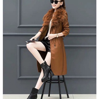 Áo Khoác Da Cổ Phối Lông TQ7005