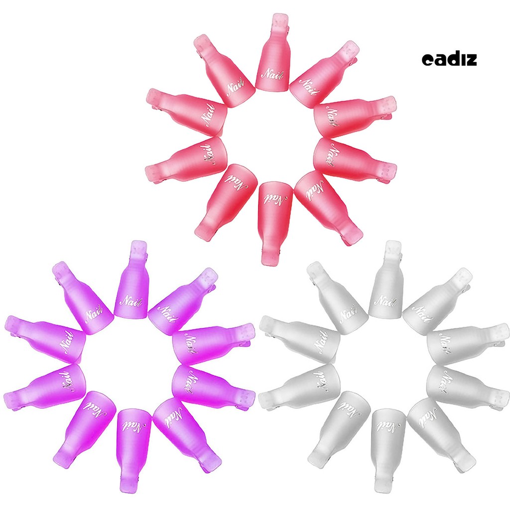 [Hàng mới về] Bộ 10 Kẹp Tẩy Sơn Móng Tay Thiết Kế Tiện Dụng Nhỏ Gọn