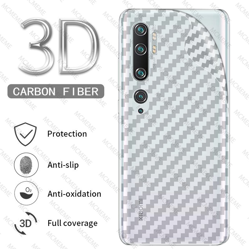 [Mua 1 để gửi 4] 3D Miếng dán sợi cacbon bảo vệ mặt lưng cho Xiaomi Mi 11 Note 10 Lite Pro CACBON