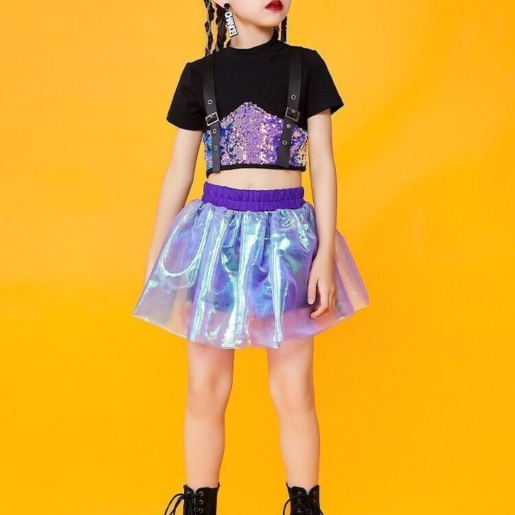 Đầm Biểu Diễn Nhảy Lala Fucking Đính Kim Sa Lấp Lánh Cho Bé Gái