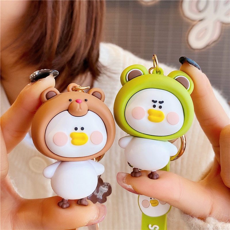 Bộ Móc Khóa Gà Béo Siêu Dễ Thương, Đáng Yêu + Kèm Bộ Chuông, Dây Cao Cấp