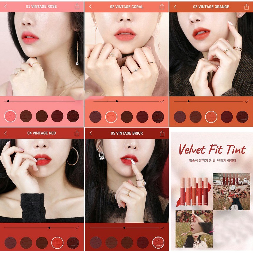 Son kem Eglips Fit Tint siêu lì 4g - 01 Vintage Rose - Màu cánh hoa hồng khô